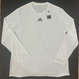 NWT ADIDAS Men’s PreGame Regular Fit Badge Of Sport Long-Sleeve Tee Shirt HS9216